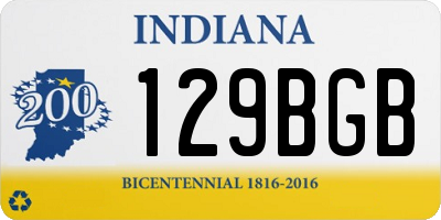 IN license plate 129BGB