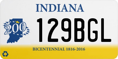 IN license plate 129BGL