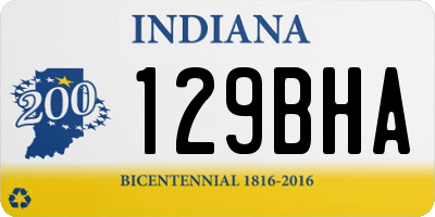 IN license plate 129BHA