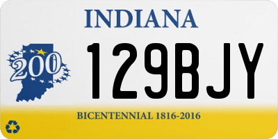 IN license plate 129BJY