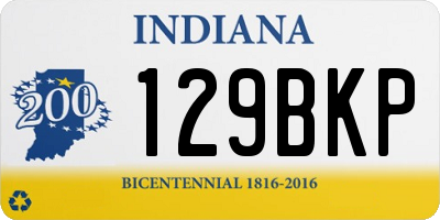 IN license plate 129BKP