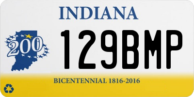IN license plate 129BMP