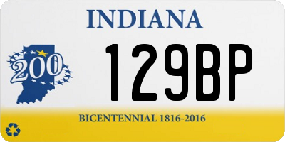IN license plate 129BP