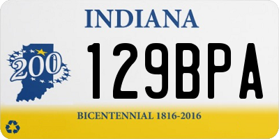 IN license plate 129BPA