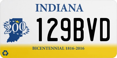IN license plate 129BVD