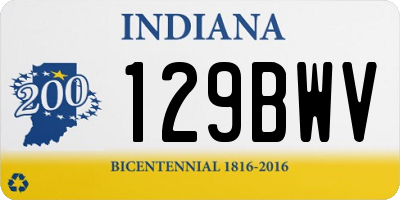 IN license plate 129BWV
