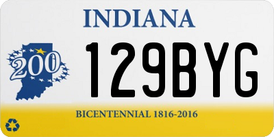 IN license plate 129BYG