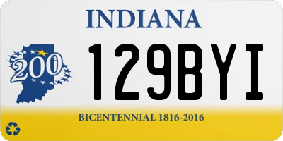 IN license plate 129BYI