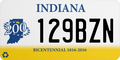 IN license plate 129BZN