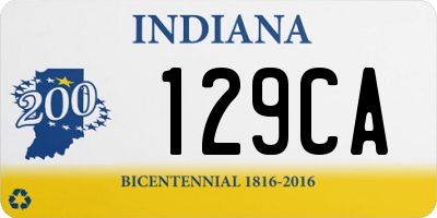 IN license plate 129CA