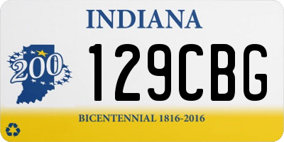 IN license plate 129CBG