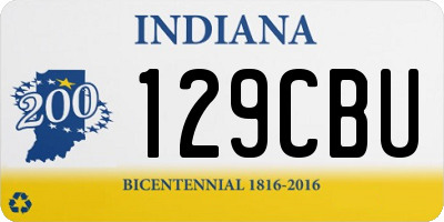 IN license plate 129CBU