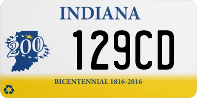 IN license plate 129CD