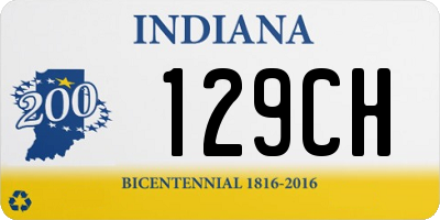 IN license plate 129CH