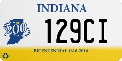 IN license plate 129CI