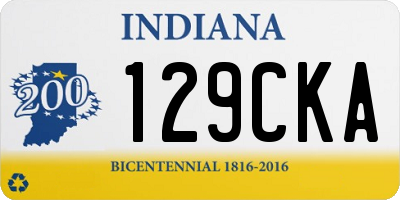 IN license plate 129CKA