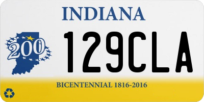 IN license plate 129CLA
