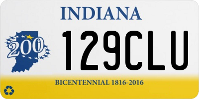 IN license plate 129CLU