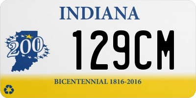 IN license plate 129CM