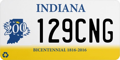 IN license plate 129CNG