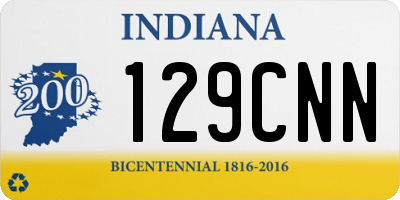 IN license plate 129CNN