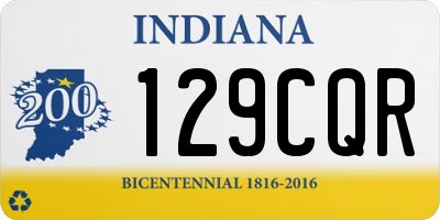IN license plate 129CQR