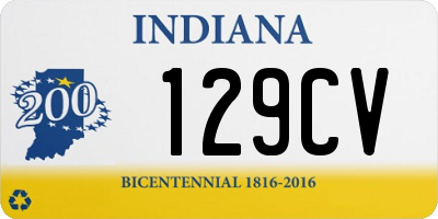 IN license plate 129CV