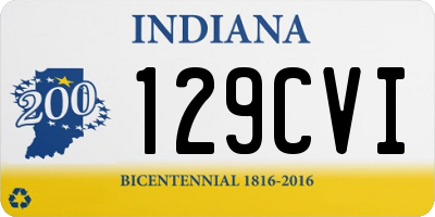 IN license plate 129CVI