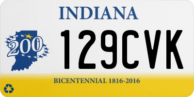 IN license plate 129CVK