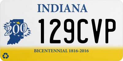 IN license plate 129CVP