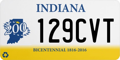 IN license plate 129CVT