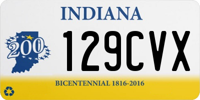 IN license plate 129CVX