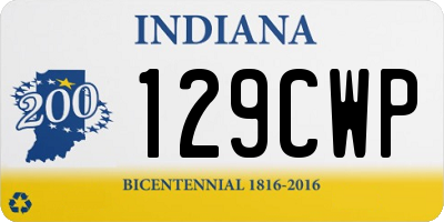 IN license plate 129CWP