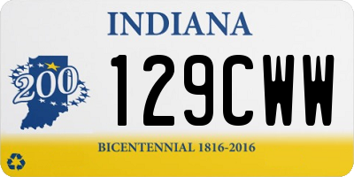 IN license plate 129CWW