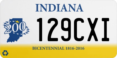 IN license plate 129CXI