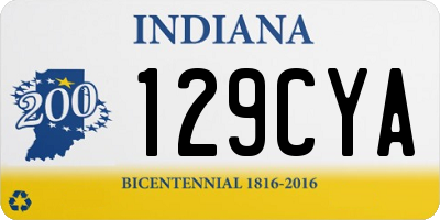 IN license plate 129CYA