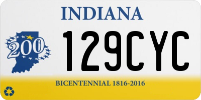 IN license plate 129CYC