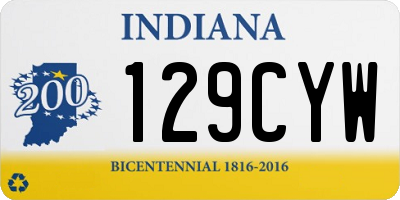 IN license plate 129CYW
