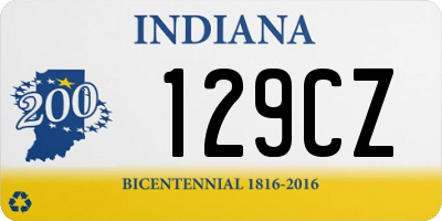 IN license plate 129CZ