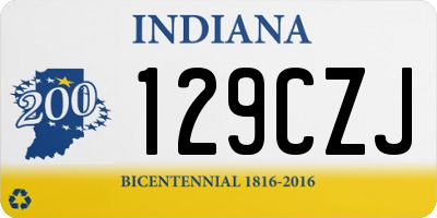 IN license plate 129CZJ