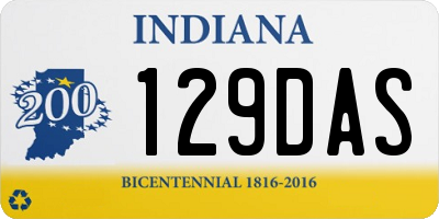 IN license plate 129DAS