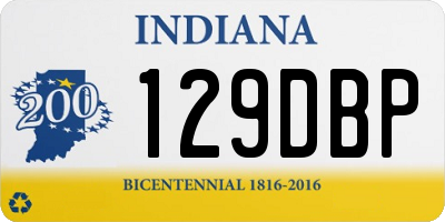 IN license plate 129DBP