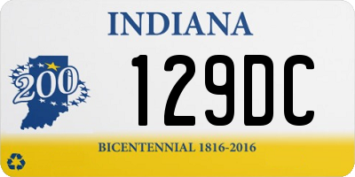 IN license plate 129DC