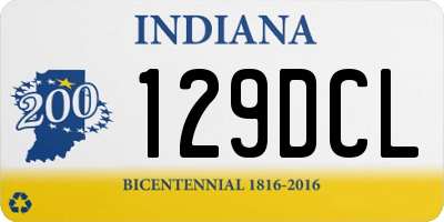 IN license plate 129DCL