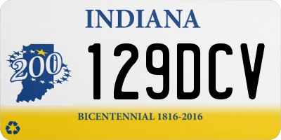 IN license plate 129DCV