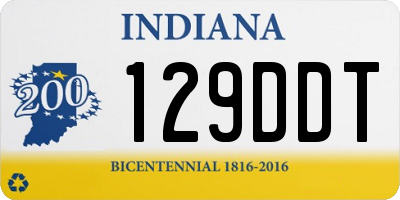 IN license plate 129DDT