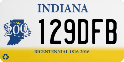 IN license plate 129DFB