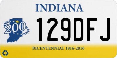 IN license plate 129DFJ