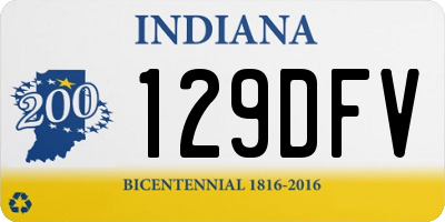 IN license plate 129DFV