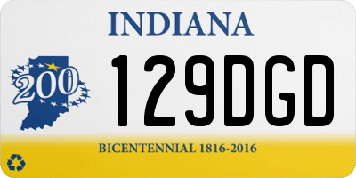 IN license plate 129DGD